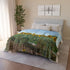 Sunflower Field with Floating Mirrors — Plush Fleece Throw Blanket — Product Detail View 12