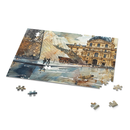 Paris Louvre Watercolor Jigsaw Puzzle