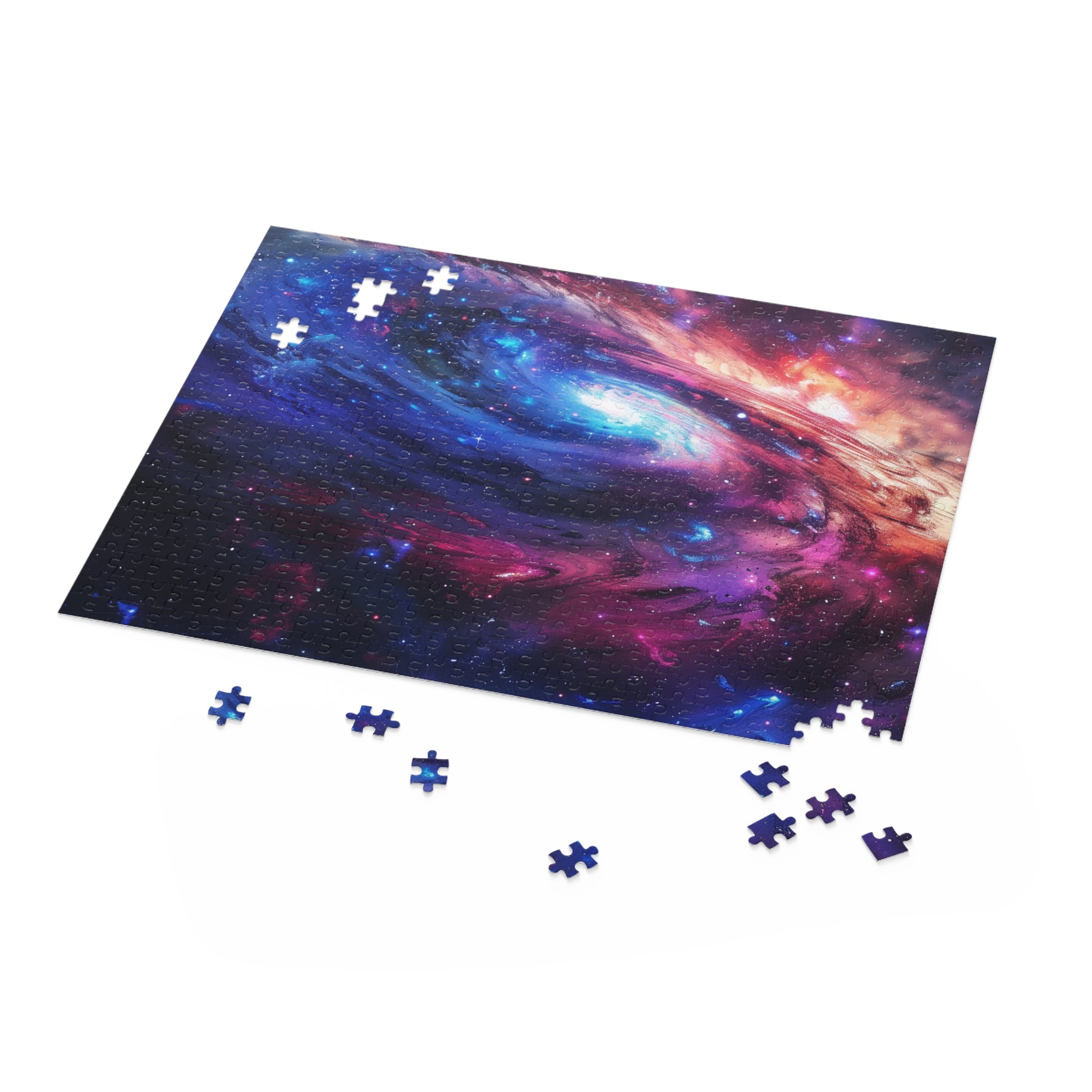 Neon Galaxy Jigsaw Puzzle - Colorful space scene for space enthusiasts and puzzle lovers