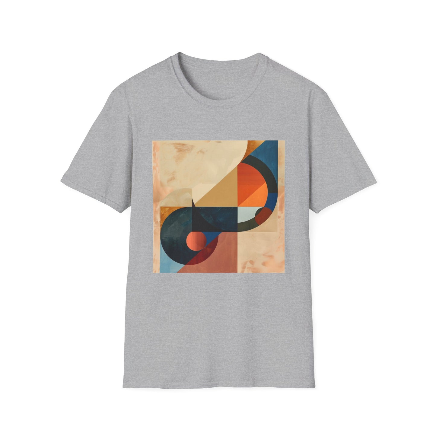 Abstract Art T Shirt - Geometric Symphony: Interwoven Worlds T-Shirt