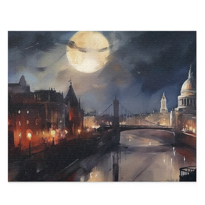 "London Night Puzzle Delight - Explore iconic landmarks in vibrant cityscape jigsaw"