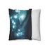 Haunted Subway with Floating Lights (Edition II) — 40×40 Cushion Cover — Soft Brushed Fabric Texture Close-Up