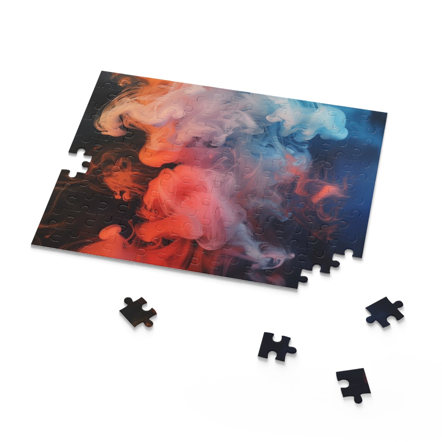 "Vibrant Smoke Art Jigsaw Puzzle - Mesmerizing abstract design for art lovers and puzzle fans"