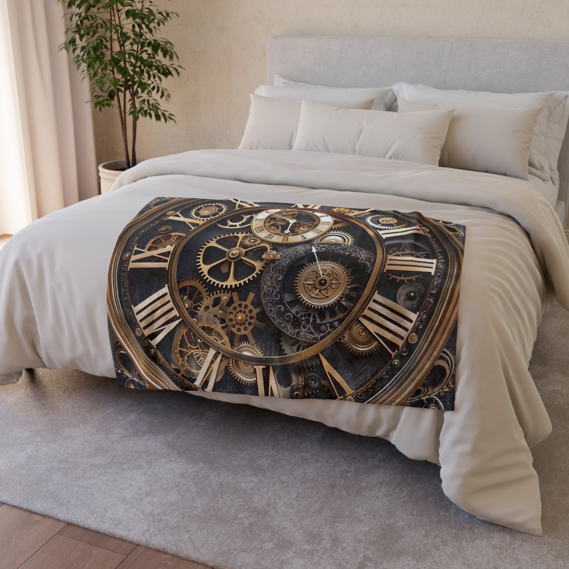 the Clockwork Dreams Blanket: Steampunk Goggles Edition is sure to impress. Embrace the industrial elegance of steampunk with this must-have blanket.