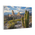 Cactus Shaped Like Ancient Ruins (Edition II) — Canvas Wall Art — Side Profile & Stretched Corner Detail