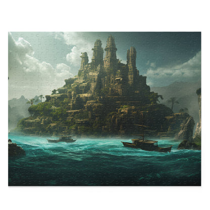 "Lost Atlantis Jigsaw Puzzle: Dive into the mystery with captivating underwater artwork"