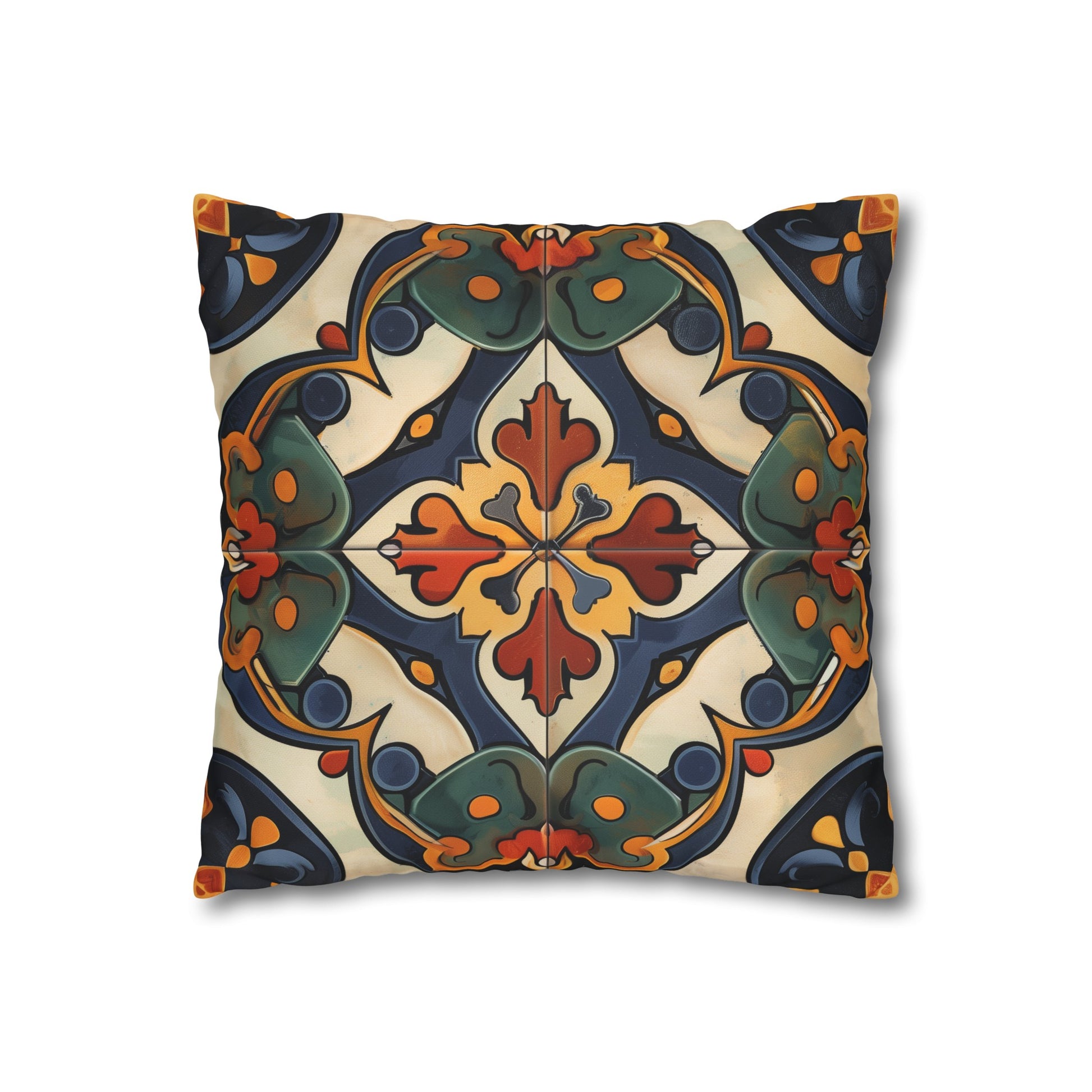 Luxurious Artisan Tiles Pillowcase with Seamless Pattern for Elegant Sleep Space