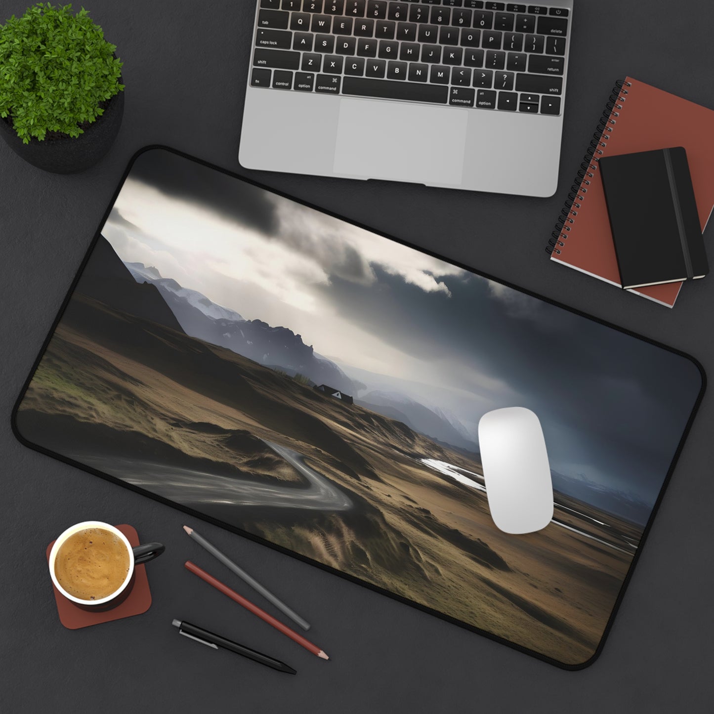 "Iceland Ring Road Desk Mat - Bring Iceland's beauty to your workspace with this scenic desk accessory"