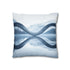 Mirrored River Bending into Infinity Loop (Edition II) — 40×40 Cushion Cover — Double-Sided Back & Concealed Zip Detail