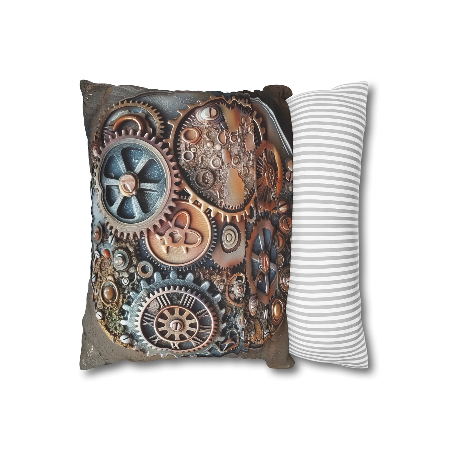 "Steampunk Dreams Pillowcase - Vintage industrial design of gears and cogs for a touch of Victorian futurism"