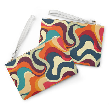 Retro Waves Clutch Bag