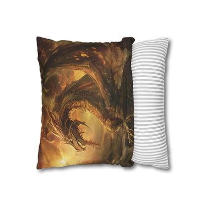 Dragon Dreams Pillowcase - Majestic dragon design on high-quality material, perfect for all seasons. Great gift!