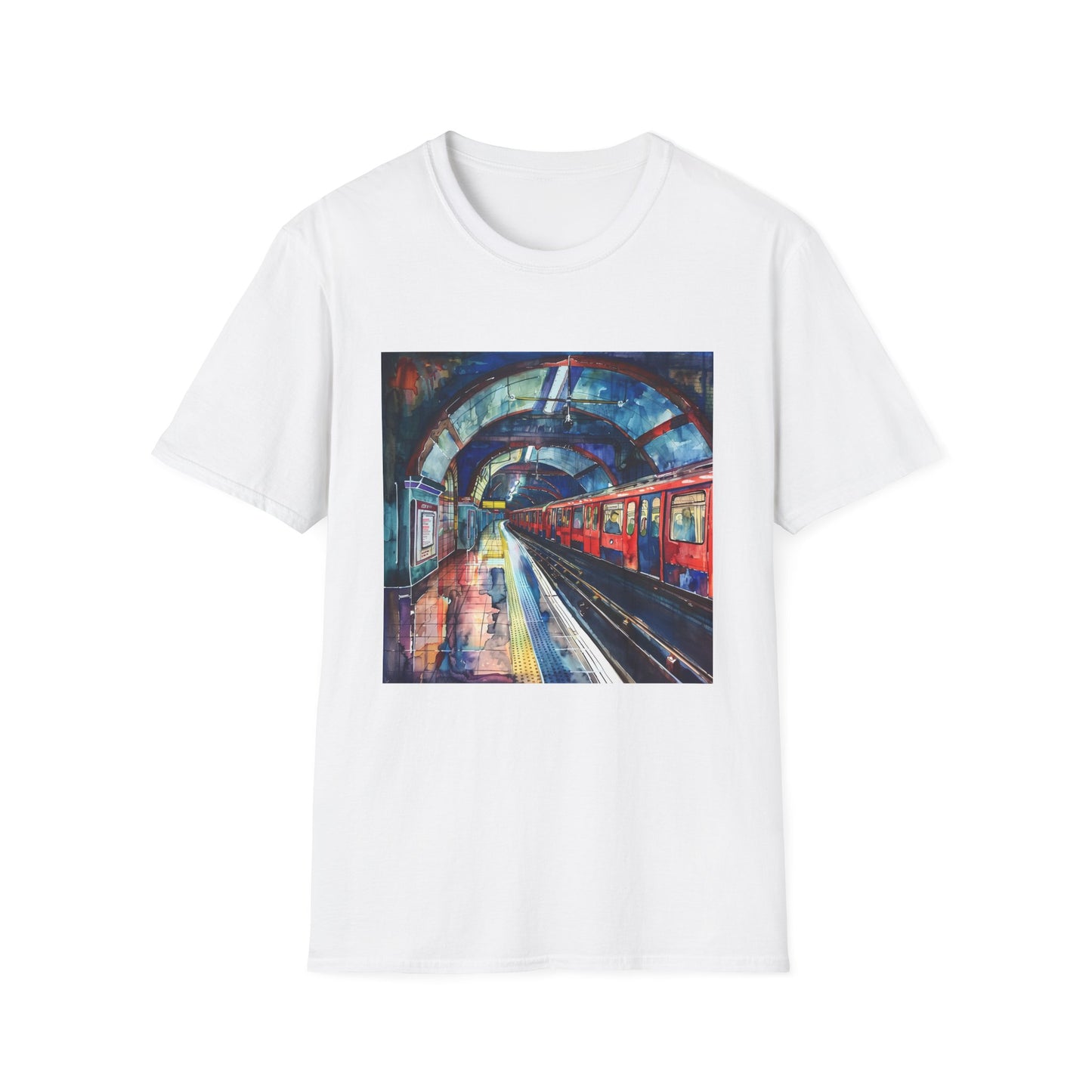 London's Hidden Depths: The Tube Watercolor T-shirt