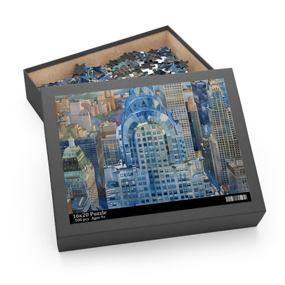 Chrysler Building Watercolor Puzzle