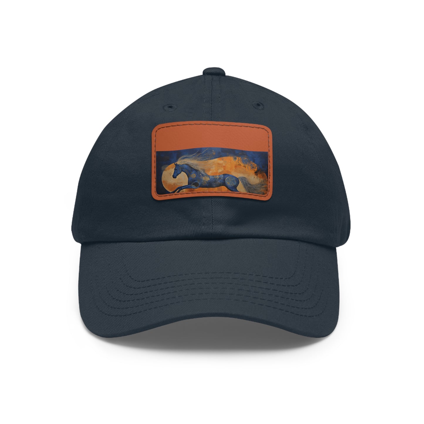 Gallop Through Abstract Art: Horsefull Body Textured Baseball Cap