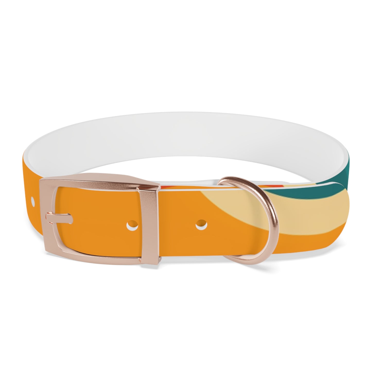 Retro Waves Dog Collar: Colorful & Vibrant Design