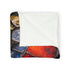 Shattered Stained Glass Forming Serpent Plush Fleece Throw Blanket
