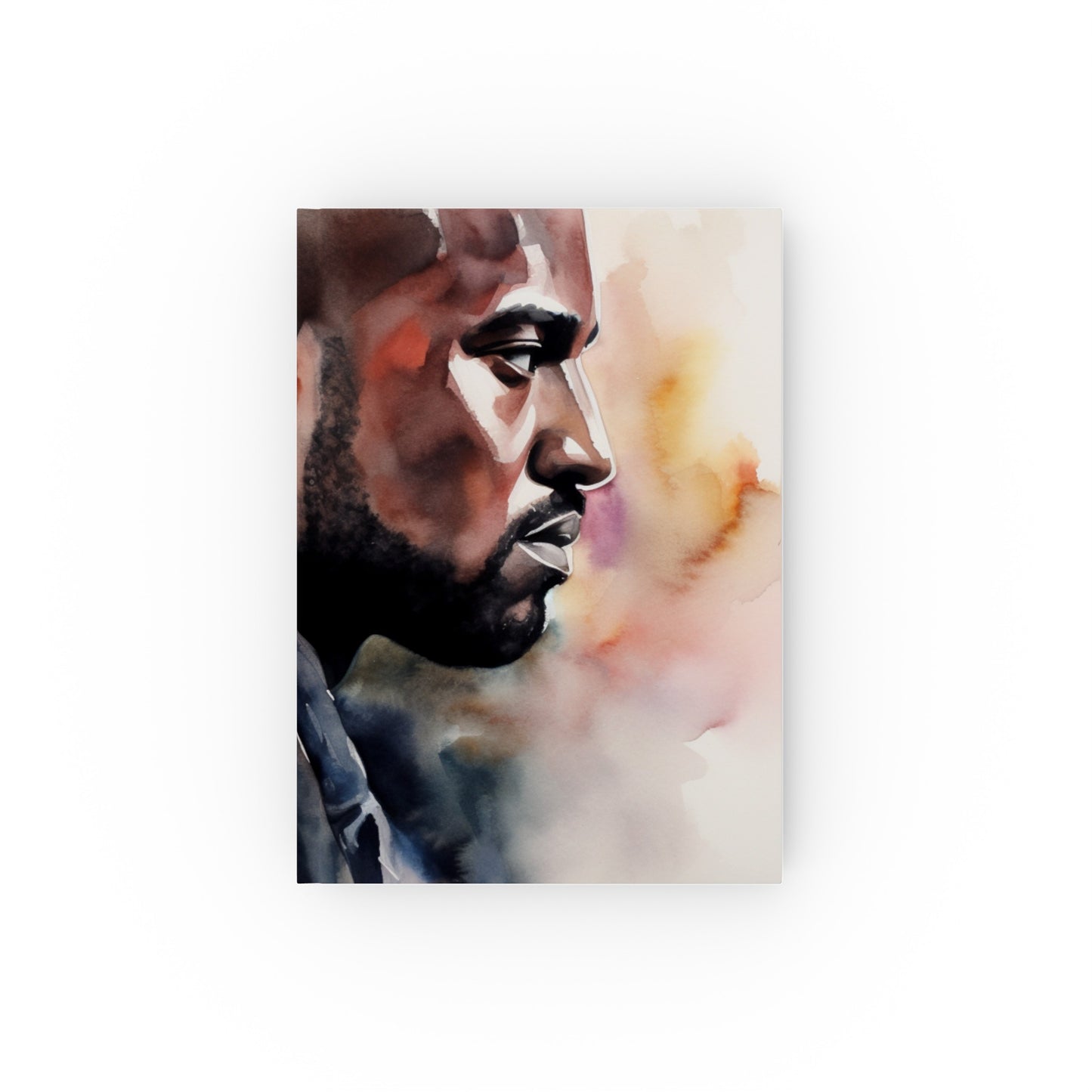 "Kanye's Canvas Journal - Artistic watercolor cover, perfect for capturing your creative journey. High-quality, versatile, and stylish. Makes a great gift!"