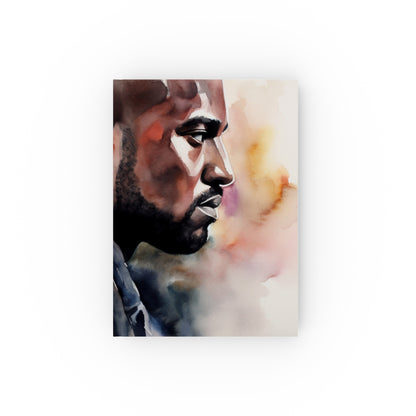 "Kanye's Canvas Journal - Artistic watercolor cover, perfect for capturing your creative journey. High-quality, versatile, and stylish. Makes a great gift!"