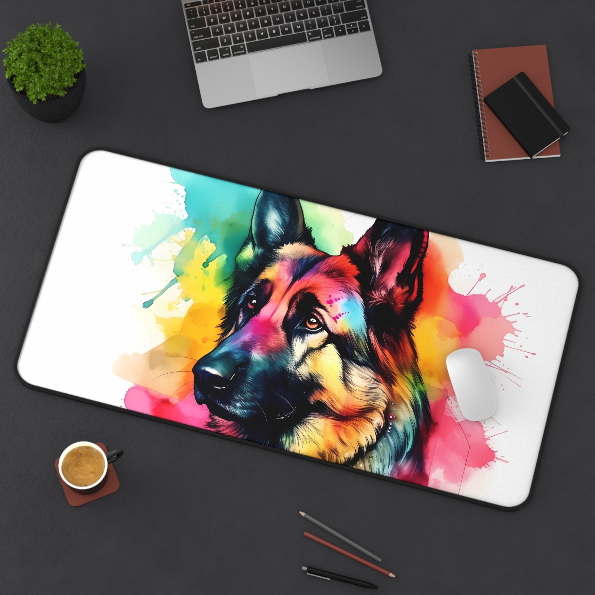 German Shepherd Desk Mat | Desk Mat | Accessories, Back-to-School, Desk, Fall Bestsellers, Home & Living, Mouse pad, Mouse Pads, Mousepad, Seasonal Picks, Stationery, TikTok | Prints with Passion