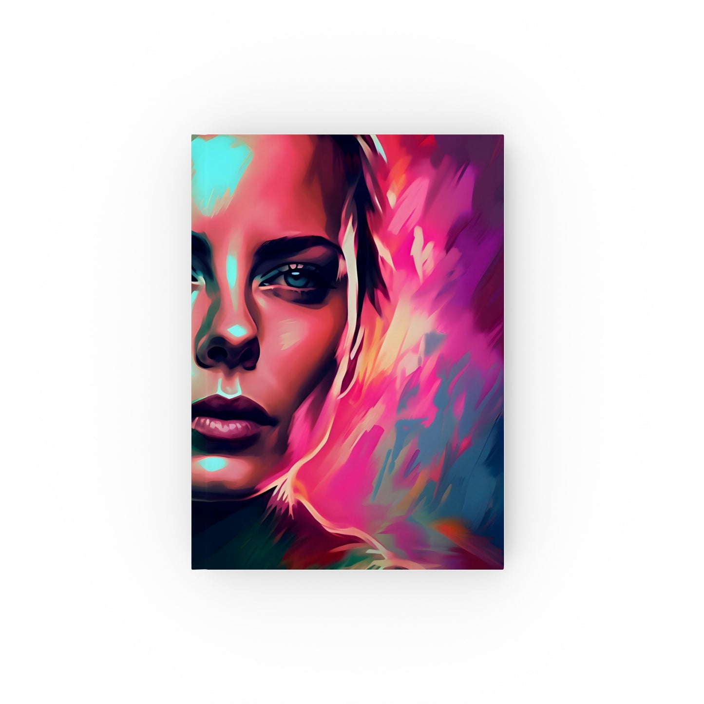 "Charlize in Neon Journal: Vibrant design celebrating Charlize Theron, perfect for jotting down thoughts or gifting"