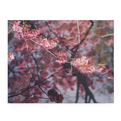 "Cherry Blossom Haven Puzzle - Serene Japan-inspired jigsaw for relaxation"