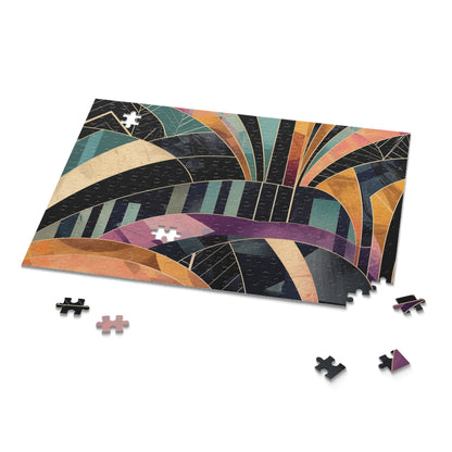 Abstract Deco Pattern Puzzle - Unique and intricate jigsaw puzzle with captivating art deco designs