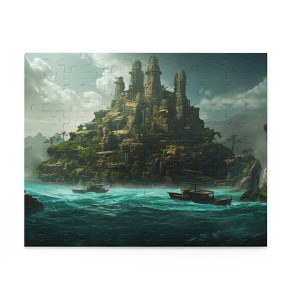 "Lost Atlantis Jigsaw Puzzle - Dive into the mysteries of the fabled lost city with stunning underwater artwork, 500 pieces"