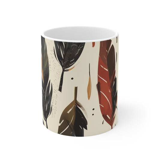 Boho Feather Dream Coffee Mug | Mugs | 11 oz, Ceramic, Coffee Mugs, Home & Living, Kitchen, Mugs, Sublimation | Prints with Passion