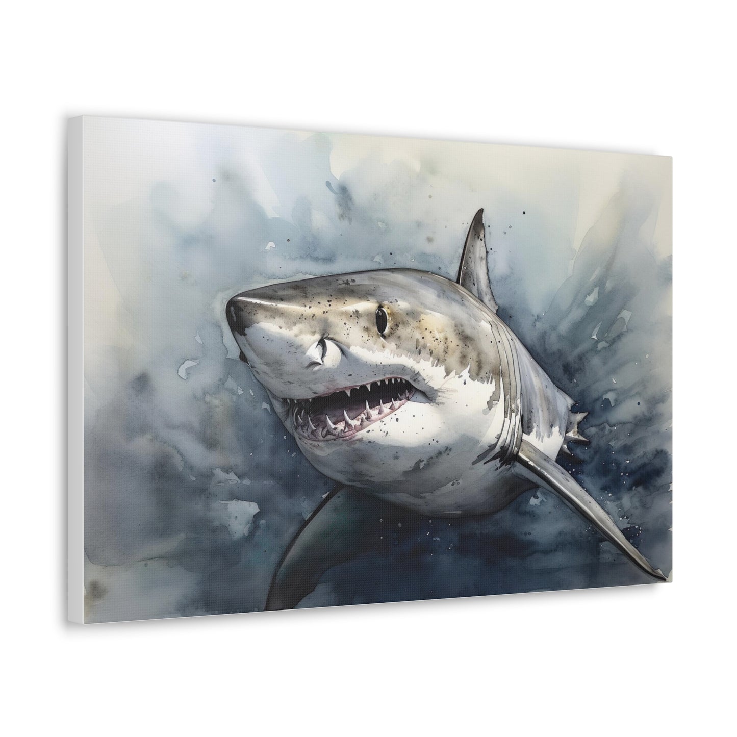 White Shark Canvas Art