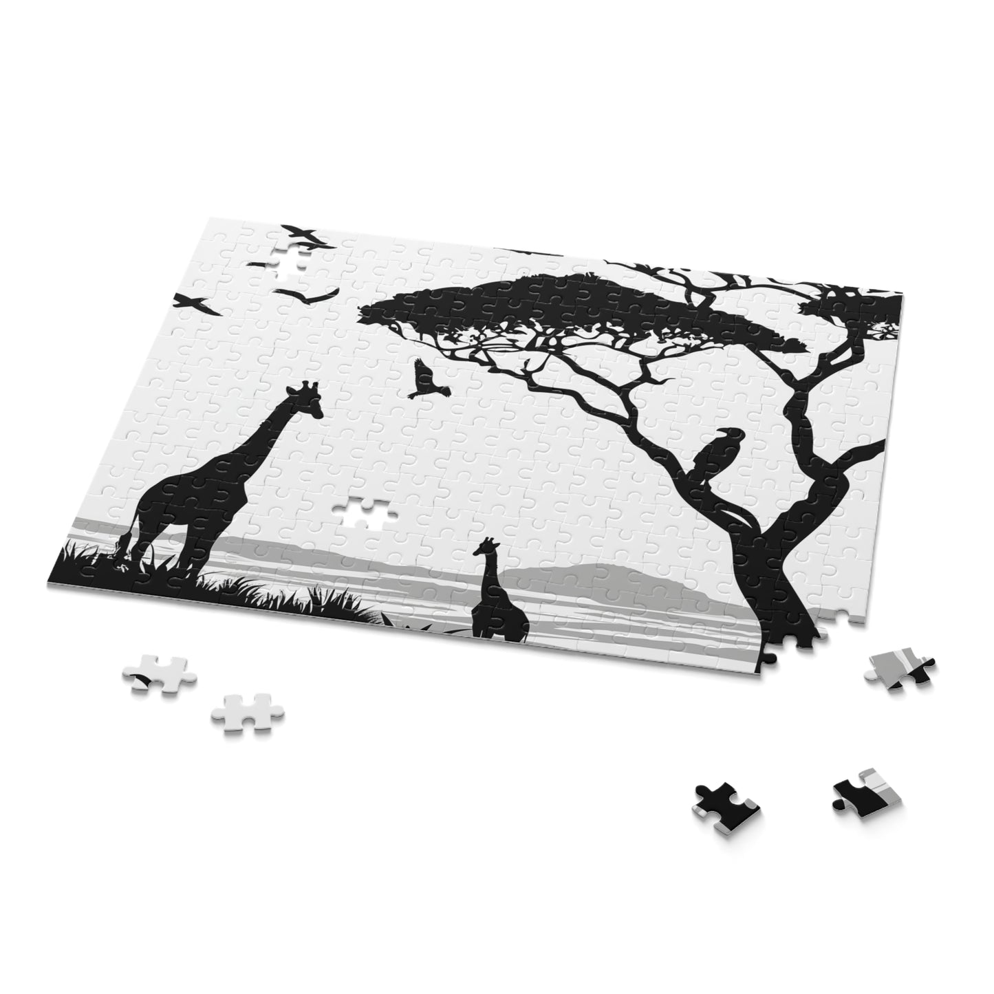 "Wildlife Silhouette Nature Jigsaw Puzzle - Relax with stunning nature illustrations"