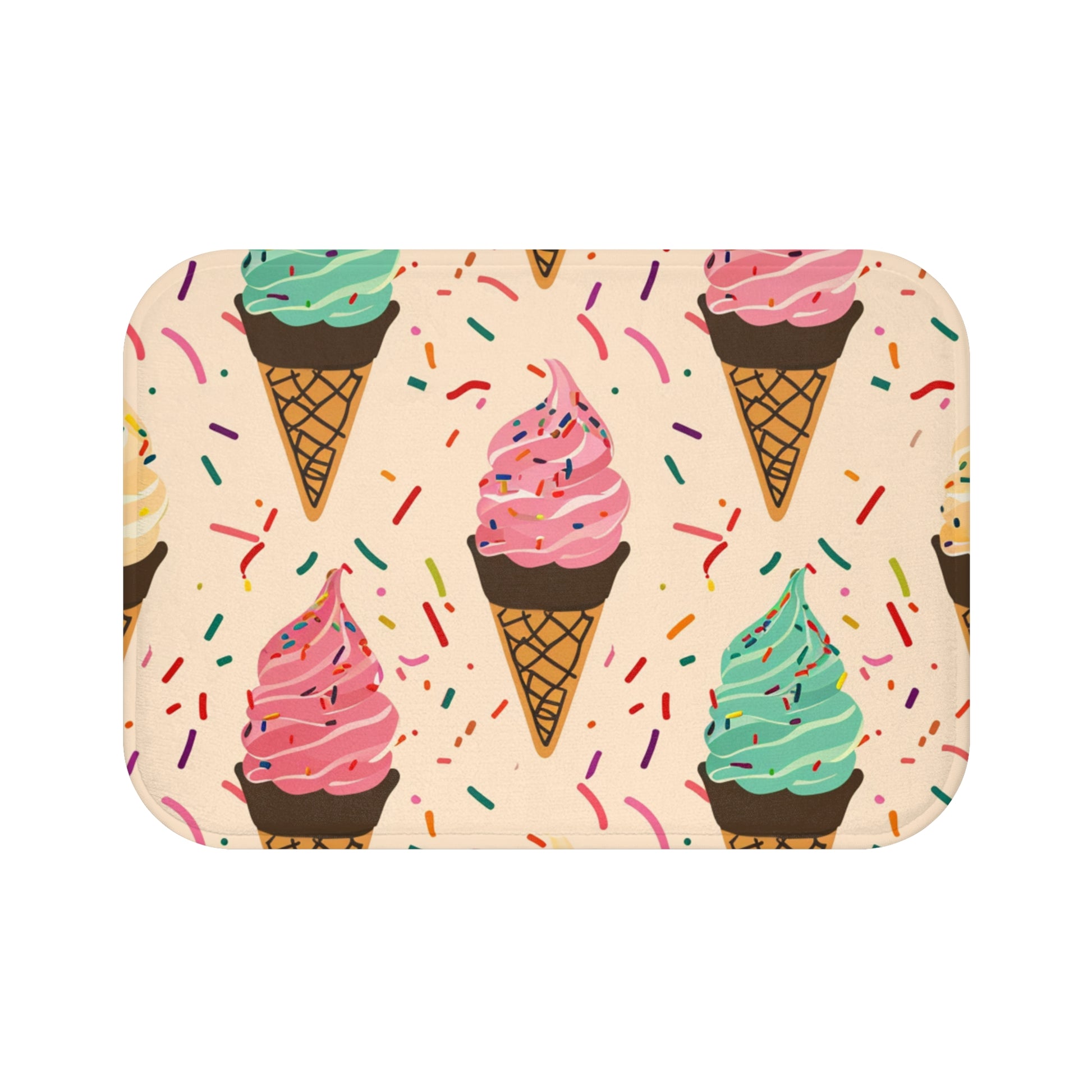 Sprinkle Cone Bath Mat | Bath Mats | Bath, Bathroom, Home & Living, Indoor, Sublimation | Prints with Passion