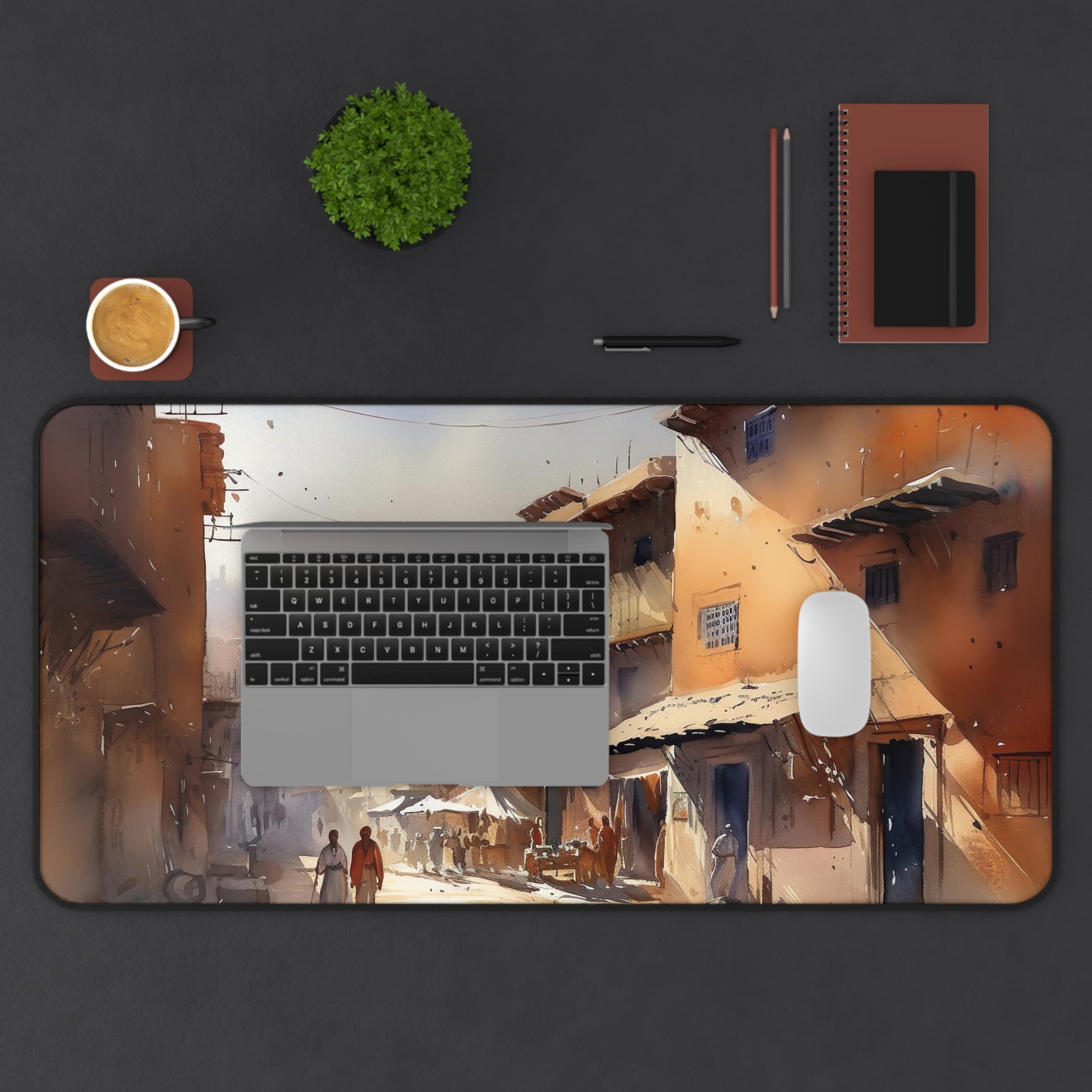 "Vibrant Marrakesh Inspired Desk Mat for Exotic Workspace Decor"