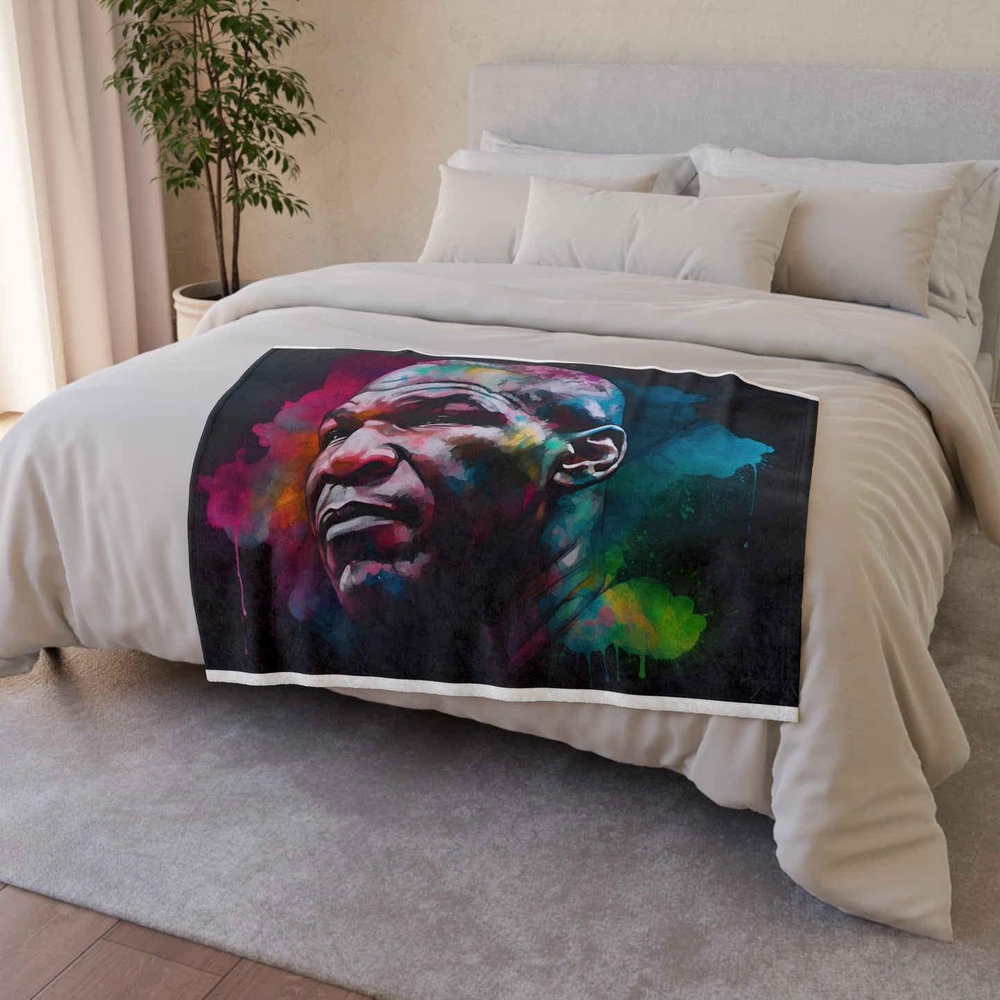 adding a touch of intensity and power to your decor.
Wrap yourself in the mega neon frost fury with Iron Mike's Blanket