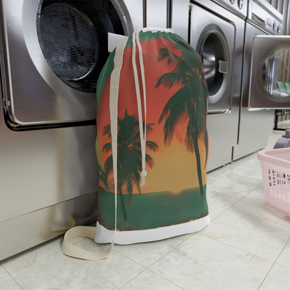 Sunset Palm Tree Laundry Bag | Home Decor | Accessories, All Over Print, AOP, Bags, Laundry, Sublimation | Prints with Passion