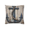 Nautical Anchor and Rope (Edition II) — Faux Suede Cushion Cover — Front 40×40 cm Square Cushion View