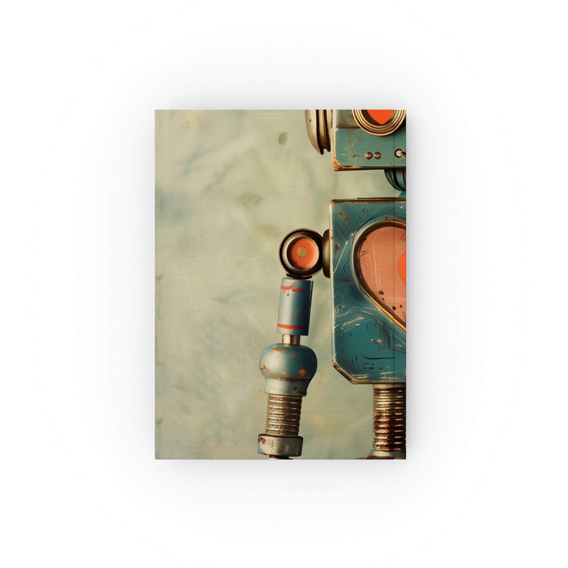 "Retro Robot Journal: High-Quality, Stylish, and Versatile - Wired for Words Design"