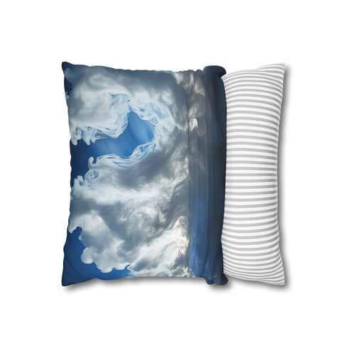 Cloud Ocean Made of Frozen Smoke Double-Sided Square Cushion Cover