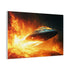 Spaceship Leaving a Burning Planet — Canvas Wall Art — Product Detail View 6