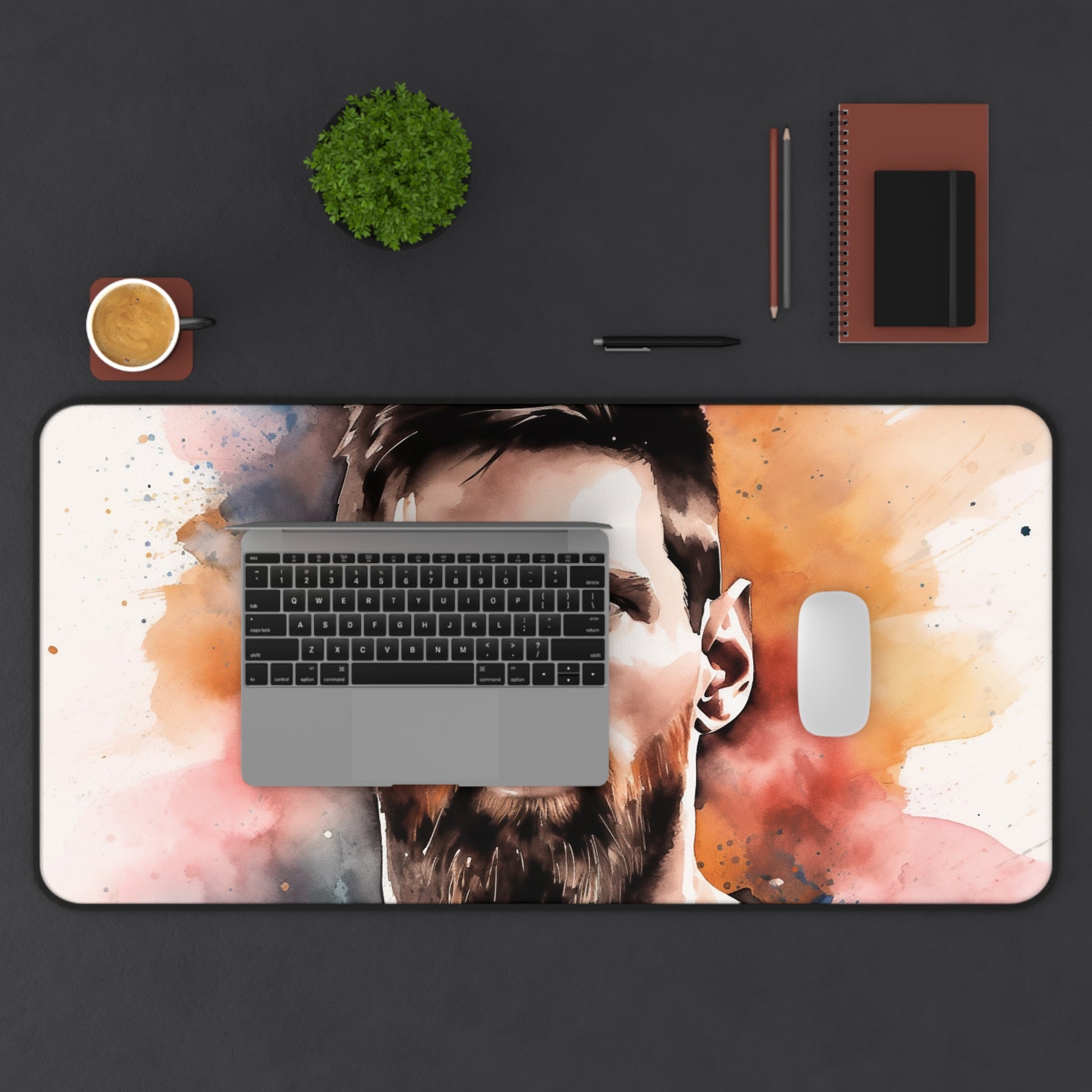 Lionel Messi Desk Mat Collection - Sleek workspace essential with vibrant graphics of the football legend, perfect for fans.