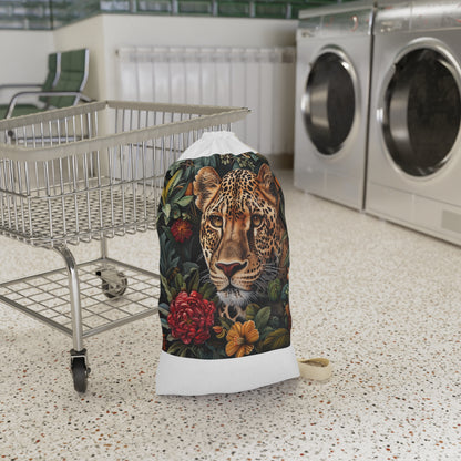 "Wildlife Animal Cheetah Print Laundry Bag - Durable and stylish laundry accessory for nature lovers"