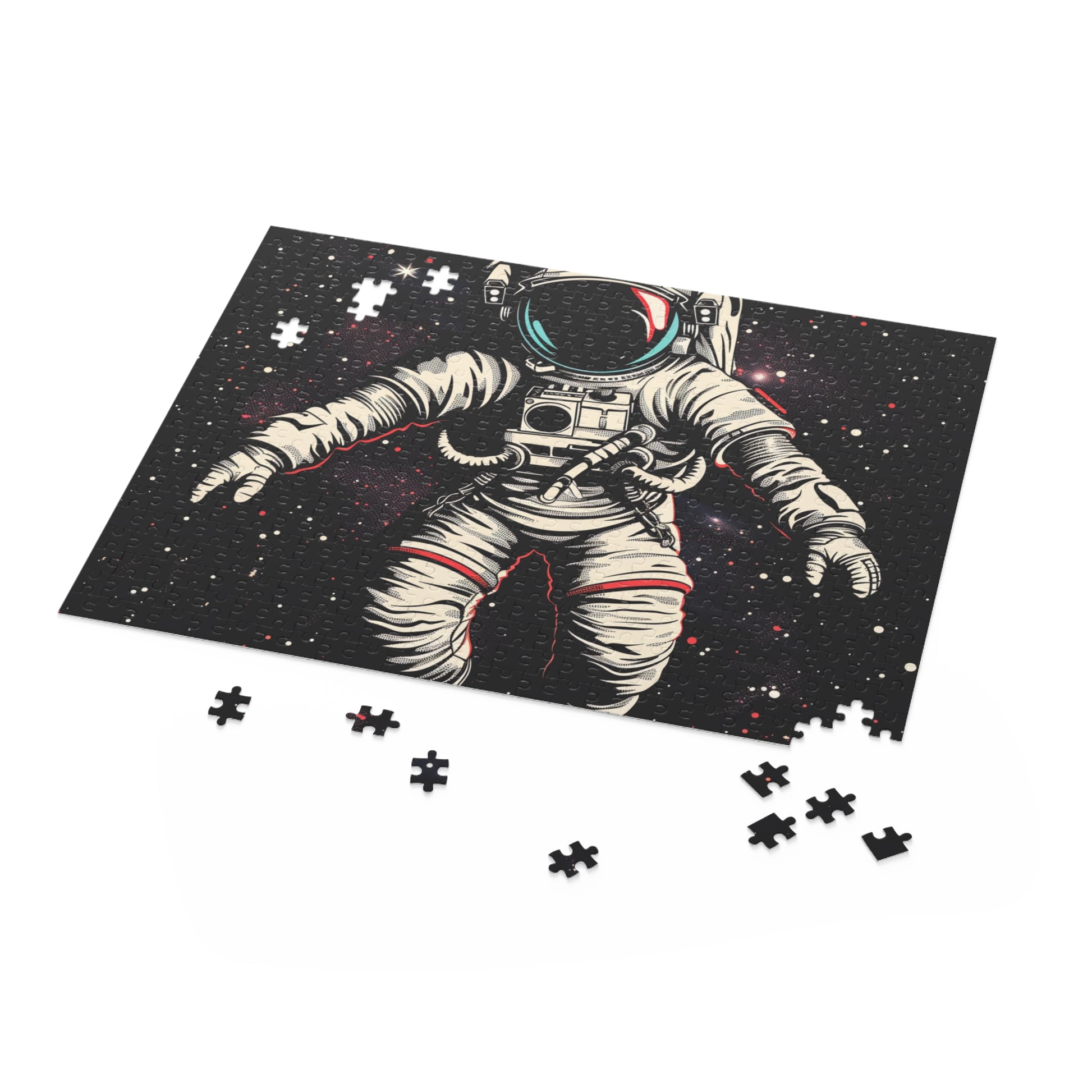 Space Explorer Jigsaw Puzzle - Astronaut in Space among Stars, Ideal for Space Enthusiasts