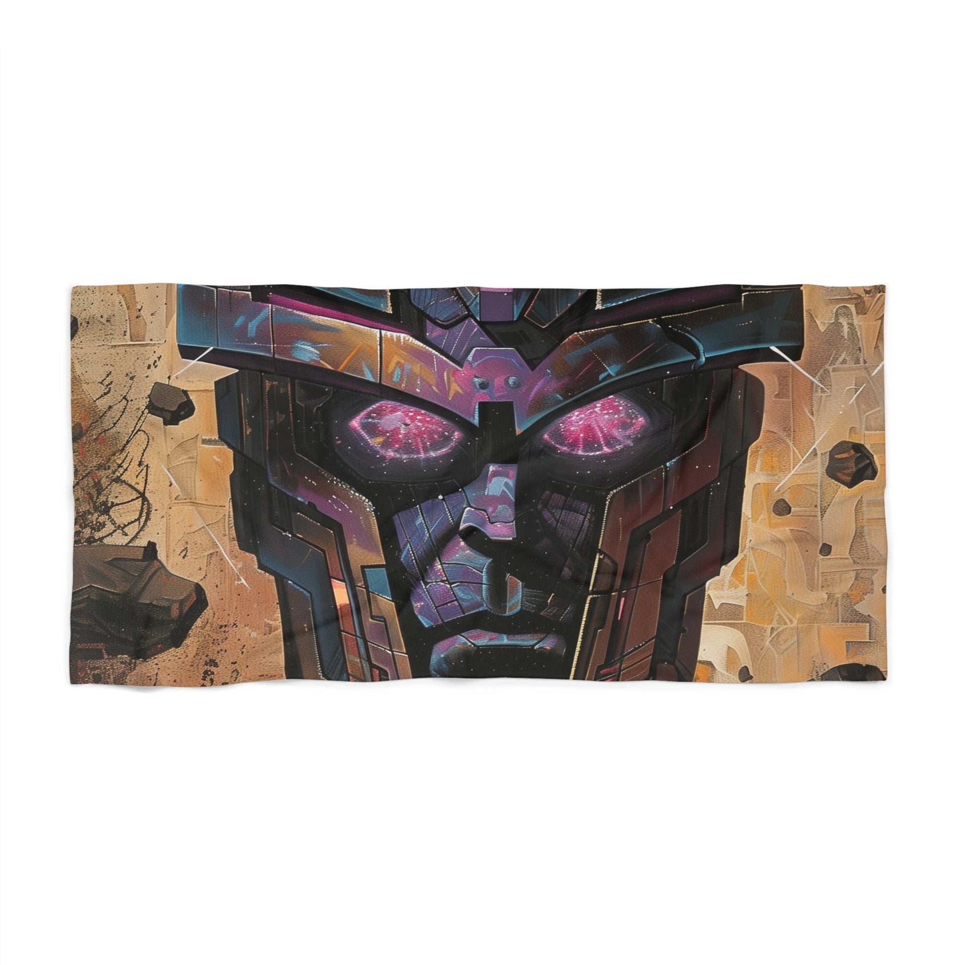 this beach towel is a must-have for a day in the sun. Add a touch of power and personality to your beach essentials with this Galactus beach towel.