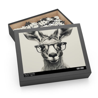 Kangaroo Hipster Puzzle | Puzzle | Back-to-School, Fall Picks, Games, Holiday Picks, Home & Living, Puzzles, TikTok, Valentine's Day, Valentine's Day Picks | Prints with Passion