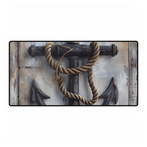 Nautical Anchor — XL & XXL Desk Mat — Full Top-Down Artwork View