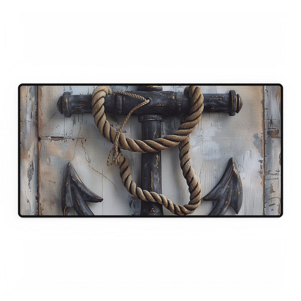 Nautical Anchor — XL & XXL Desk Mat — Full Top-Down Artwork View