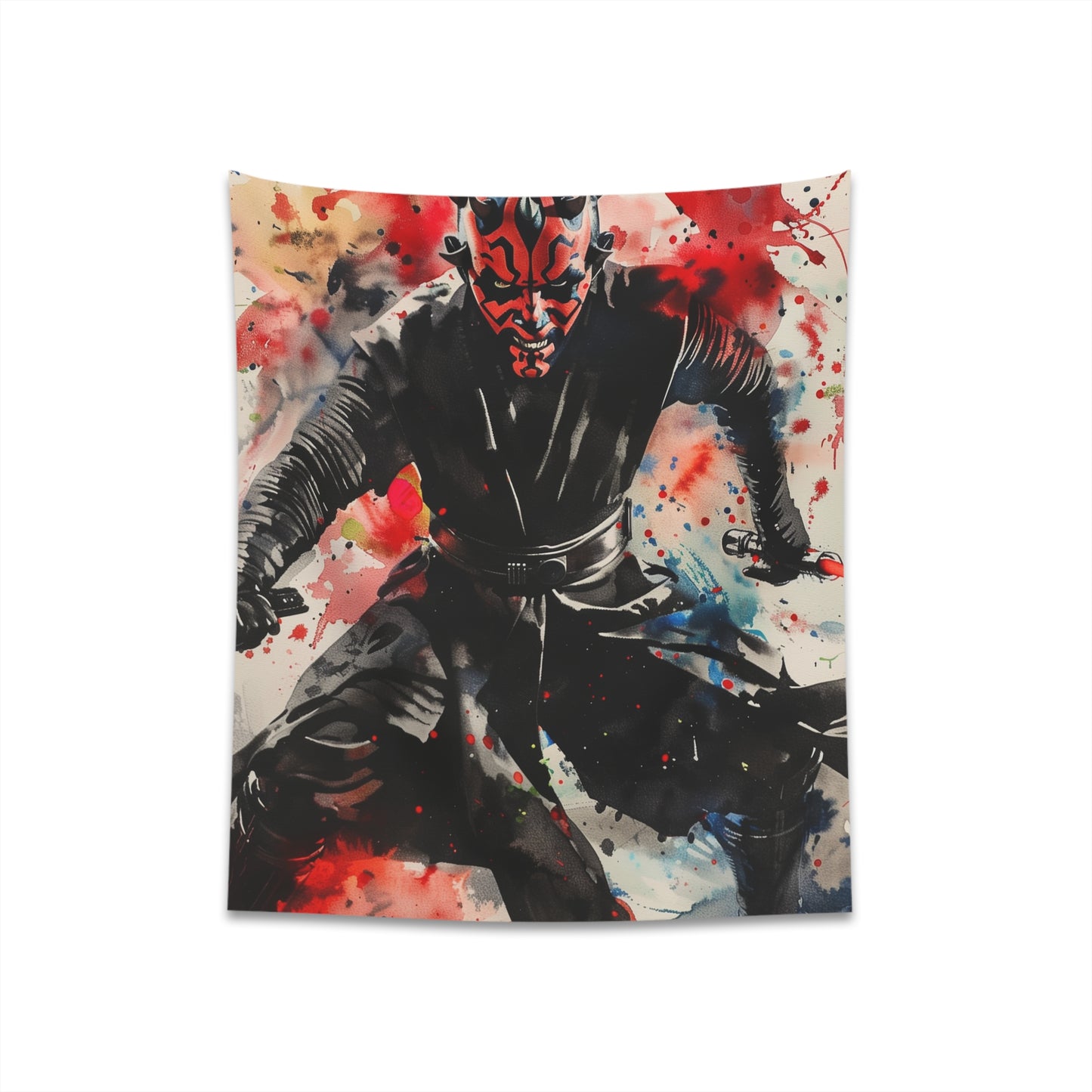 "Darth Maul Star Wars Tapestry | High-Quality Sith Lord Wall Art for Fans | Perfect Gift 34" x 40""