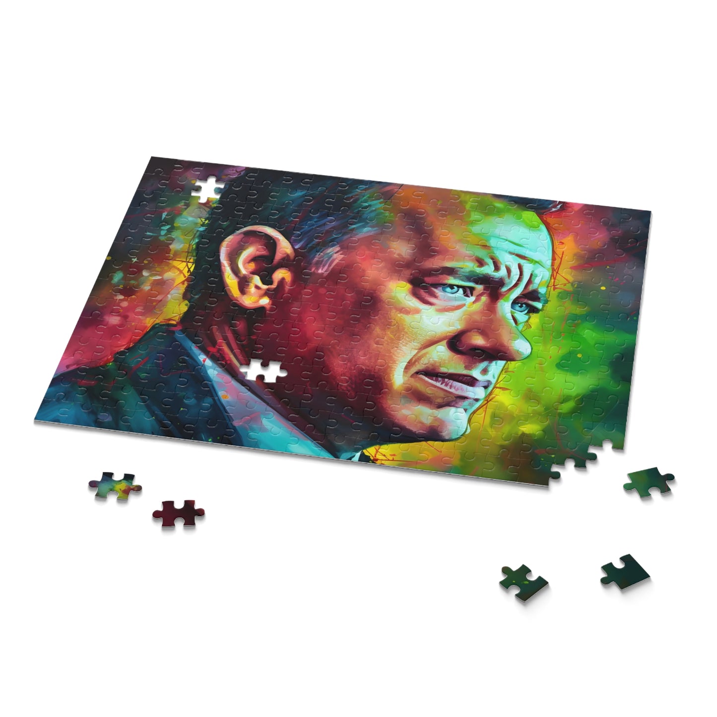 Tom Hanks Neon Watercolor Puzzle