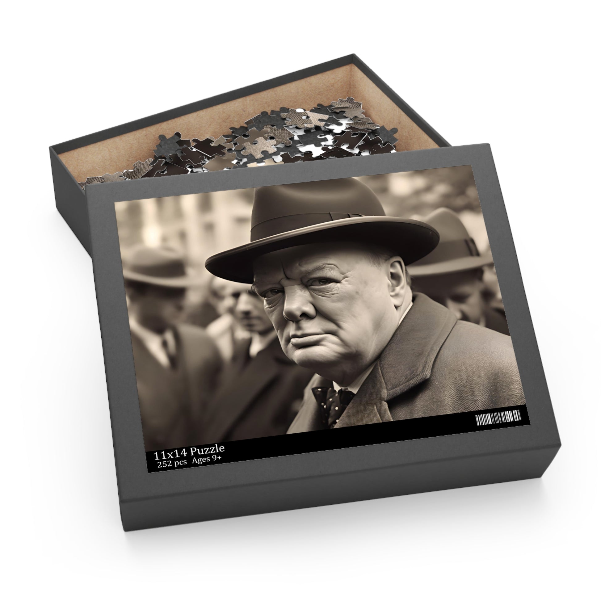 "Churchill's WW2 London Puzzle - Piece Together Winston Churchill's Resilient Spirit in WWII Jigsaw"