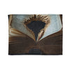 Portal Opening from Book Pages Plush Fleece Throw Blanket